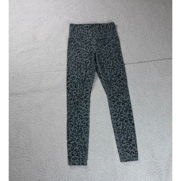 Althleta Leggings Womens Xs Grey Leopard Elation Animal Print Pull On - Picture 1 of 8